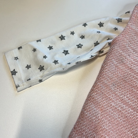 Starting Out 3PC Pink Glitter Vest, White Star Shirt, Mock Denim Leggings, NWT!! - Picture 5 of 6